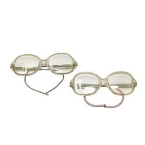 Vintage L'amy Lamy Pair of Eyeglasses Set of 2 Frames w/ Lenses Plastic Costume